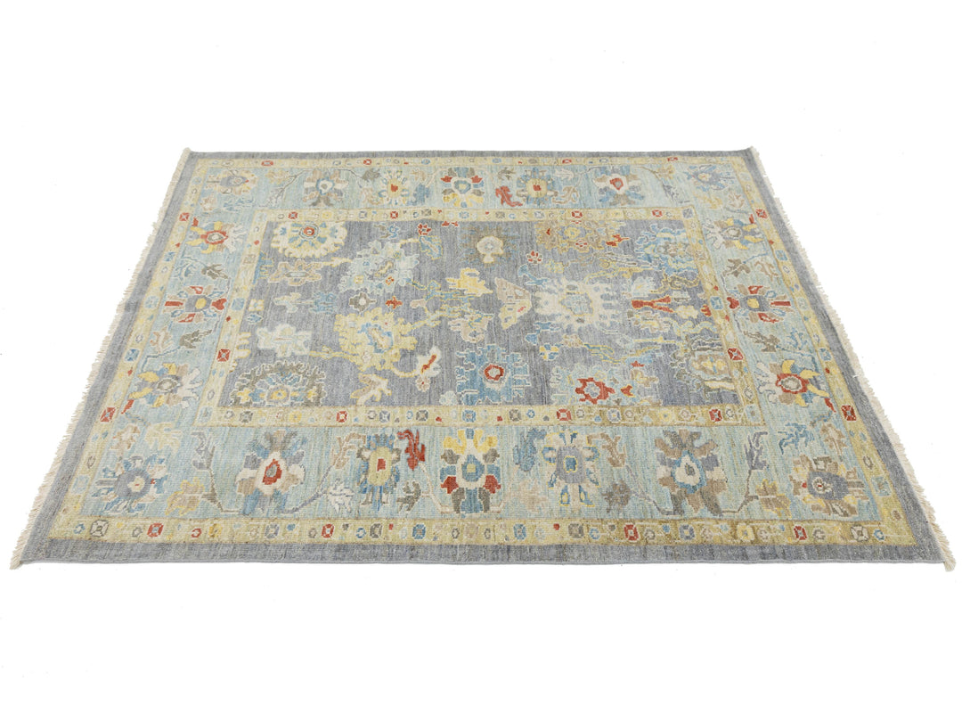 Modern Sultanabad Wool Rug 6 X 7