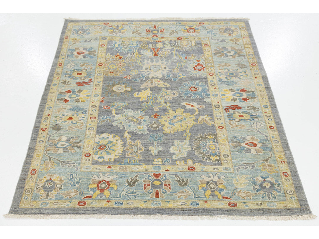 Modern Sultanabad Wool Rug 6 X 7