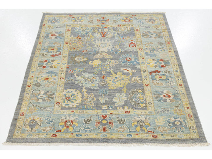 Modern Sultanabad Wool Rug 6 X 7