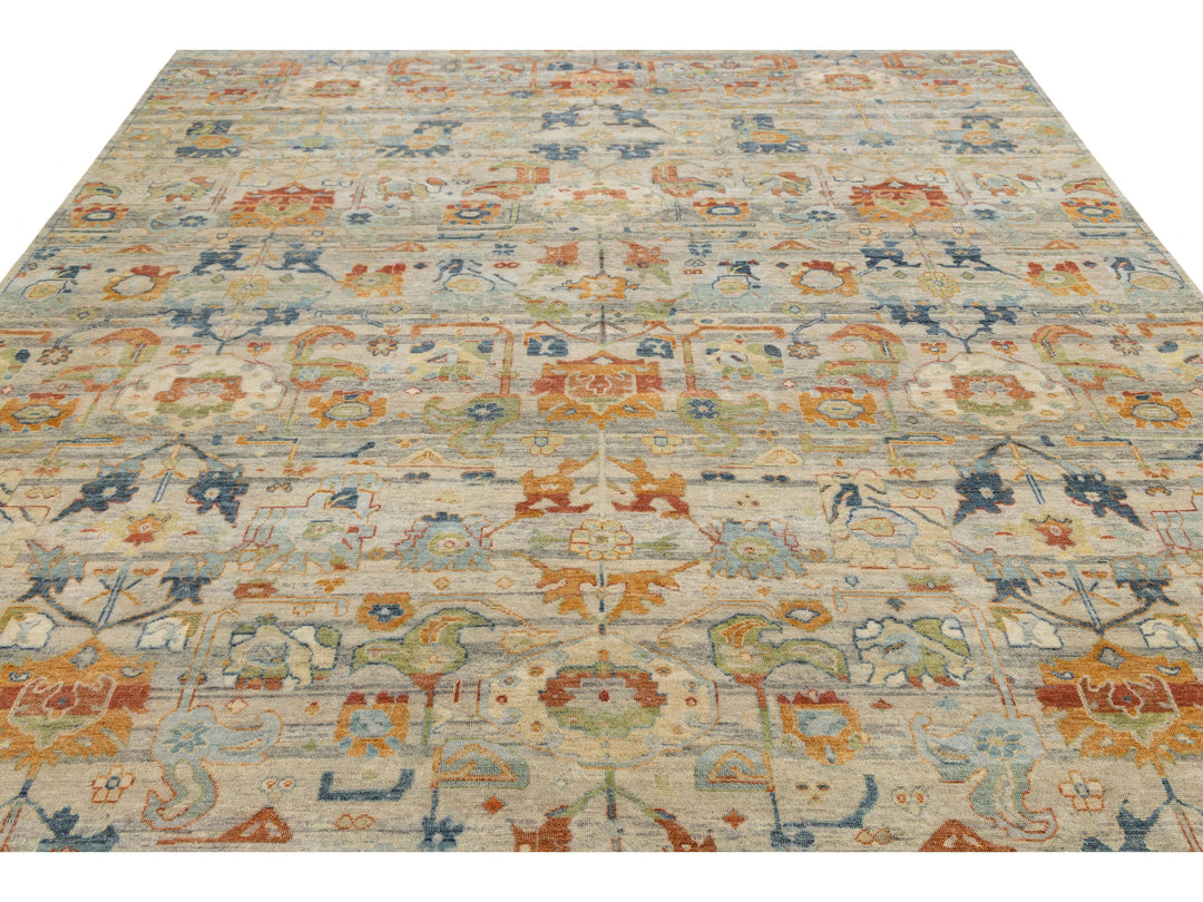 Modern Agra Wool Rug 9 X 12
