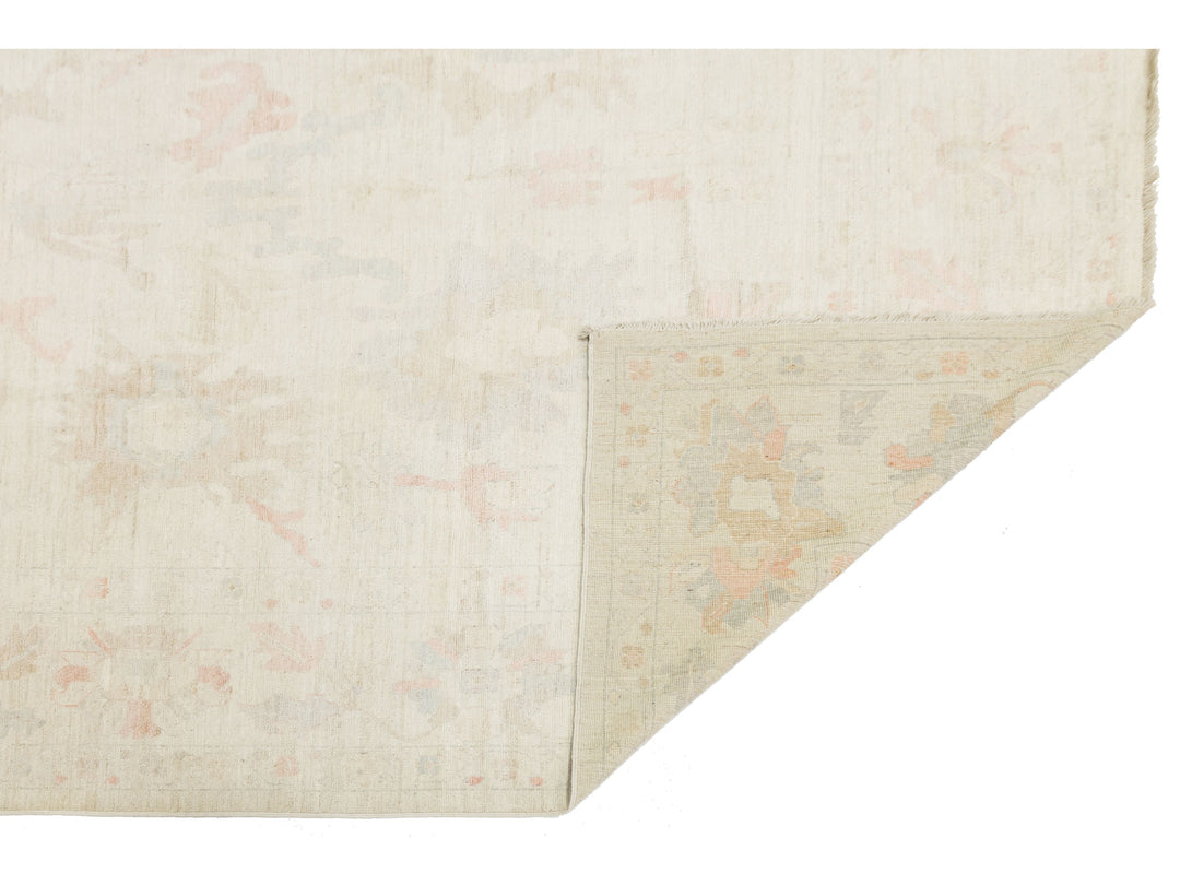 Modern Oushak Wool Rug 10 X 13