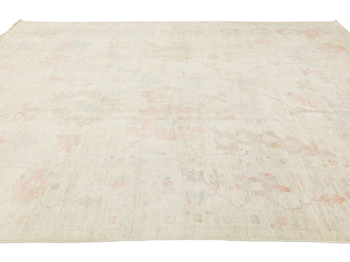 Modern Oushak Wool Rug 10 X 13