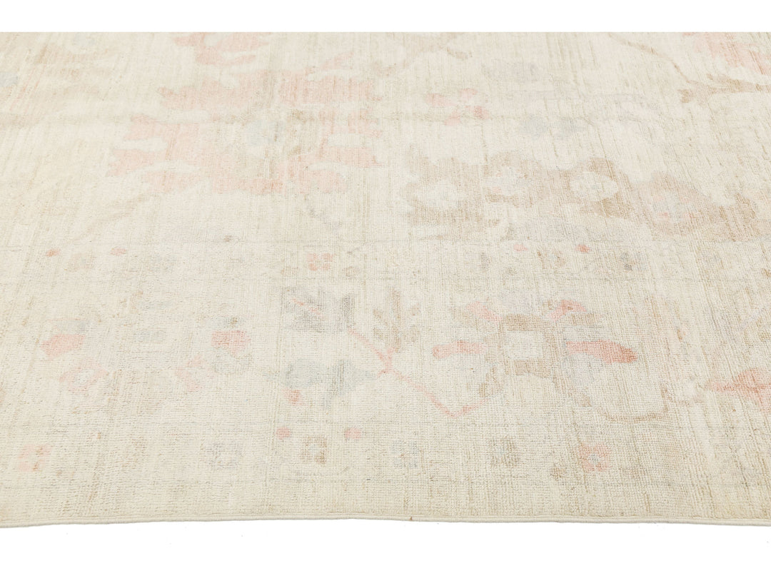 Modern Oushak Wool Rug 10 X 13