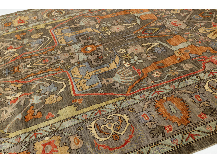 Modern Bidjar Wool Rug 9 X 12
