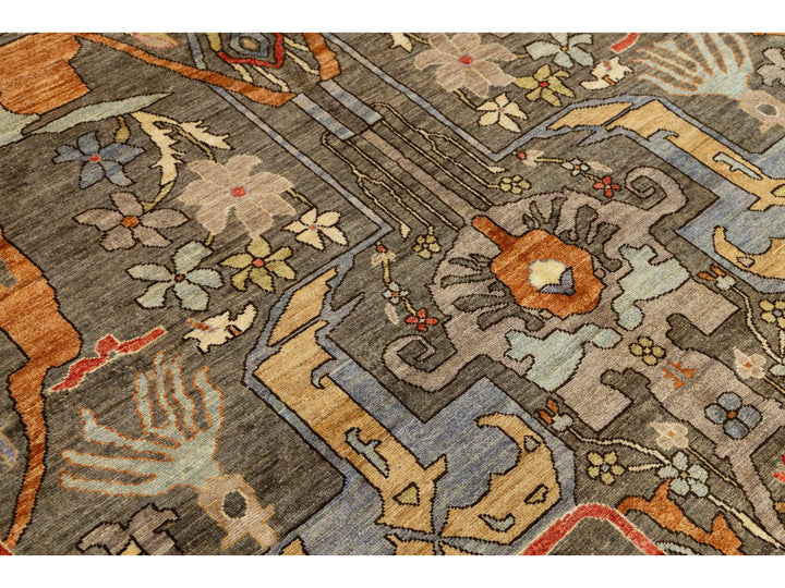 Modern Bidjar Wool Rug 9 X 12