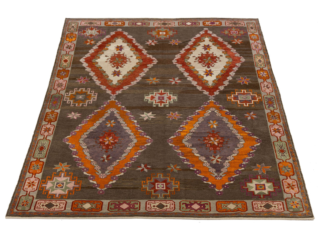 Modern Turkish Kars Wool Rug 10 X 15