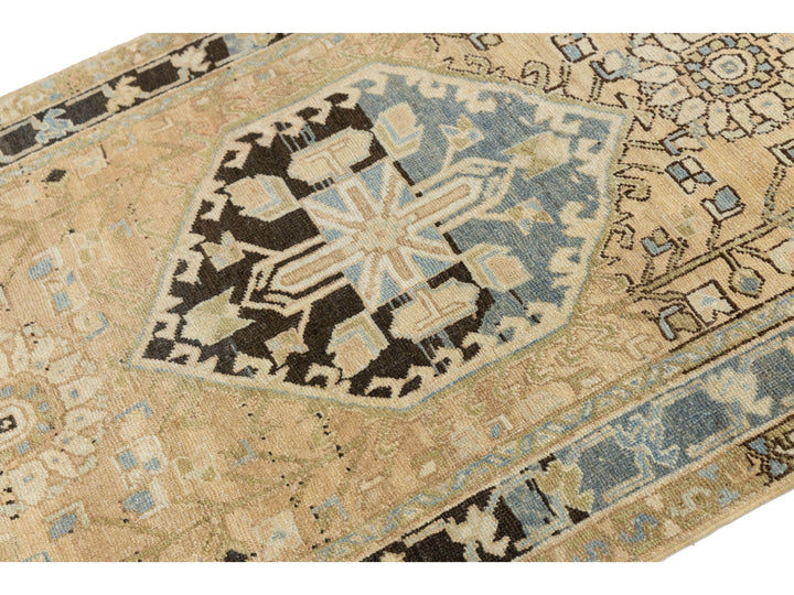 Antique Heriz Wool Runner 3 X 10