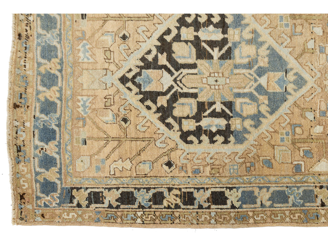 Antique Heriz Wool Runner 3 X 10