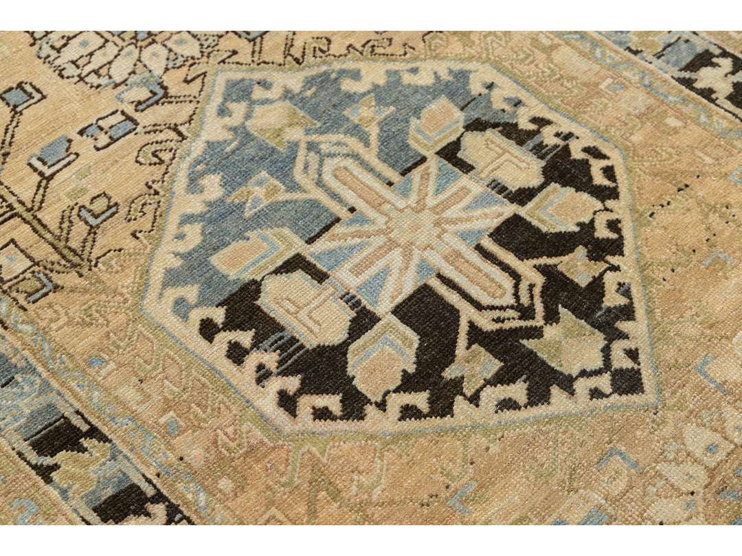 Antique Heriz Wool Runner 3 X 10