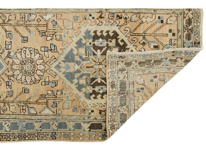 Antique Heriz Wool Runner 3 X 10