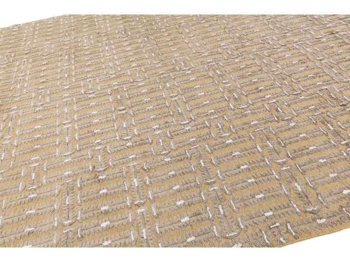 Contemporary Soumak Wool Rug 10 X 14