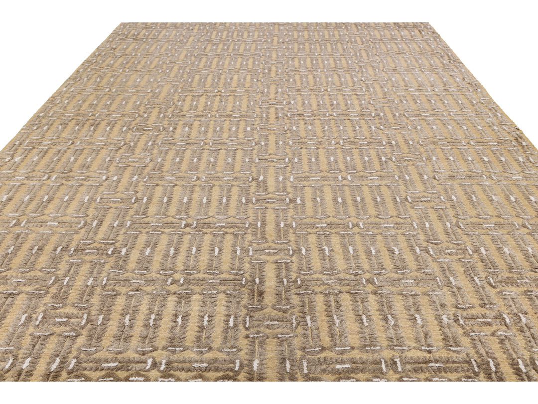Contemporary Soumak Wool Rug 10 X 14