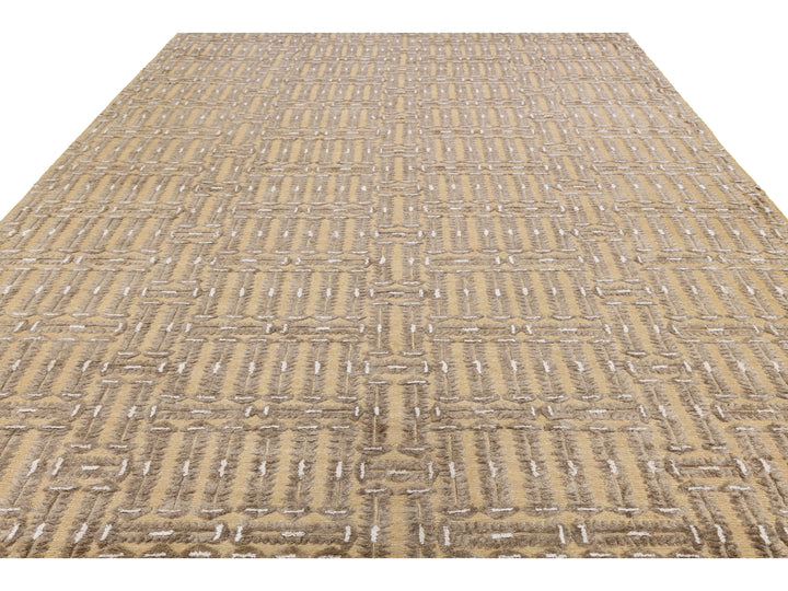 Contemporary Soumak Wool Rug 10 X 14