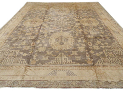 Antique Khotan Wool Rug 11 X 14