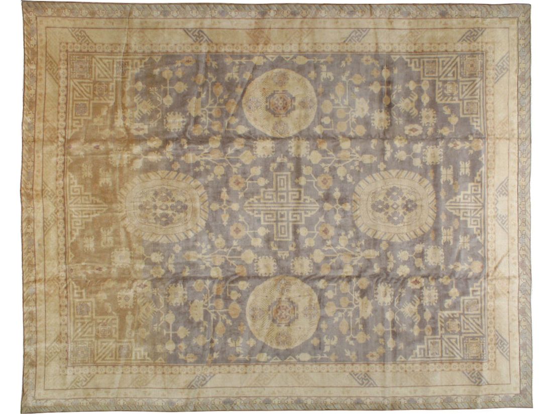 Antique Khotan Wool Rug 11 X 14