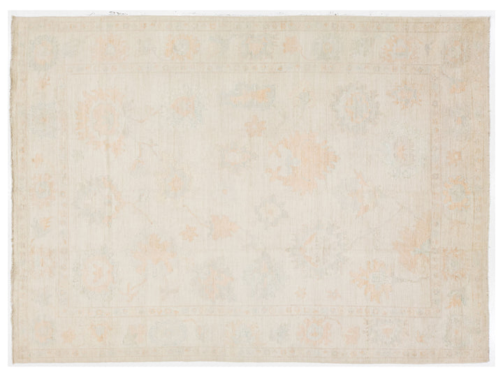 Modern Oushak Wool Rug 10 X 14