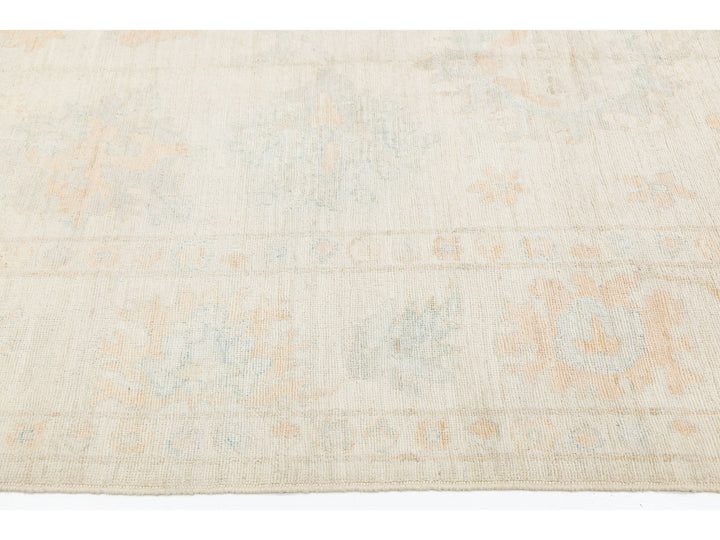 Modern Oushak Wool Rug 10 X 14