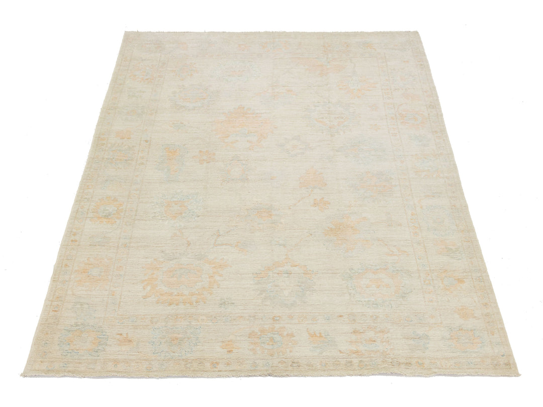 Modern Oushak Wool Rug 10 X 14