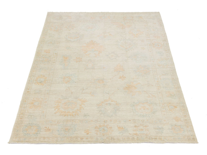 Modern Oushak Wool Rug 10 X 14