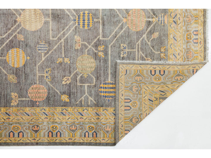 Modern Khotan Wool Rug 9 X 12