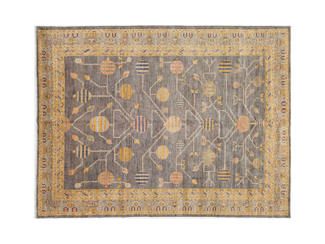Modern Khotan Wool Rug 9 X 12