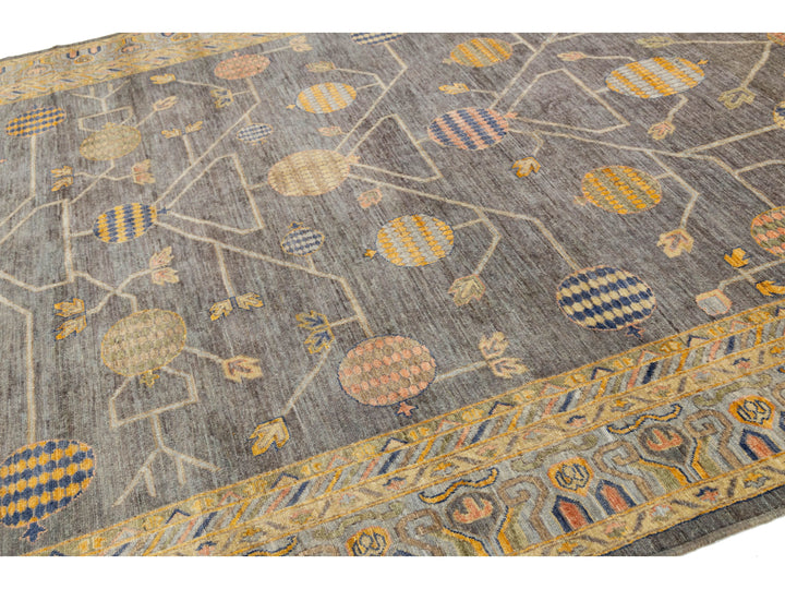 Modern Khotan Wool Rug 9 X 12