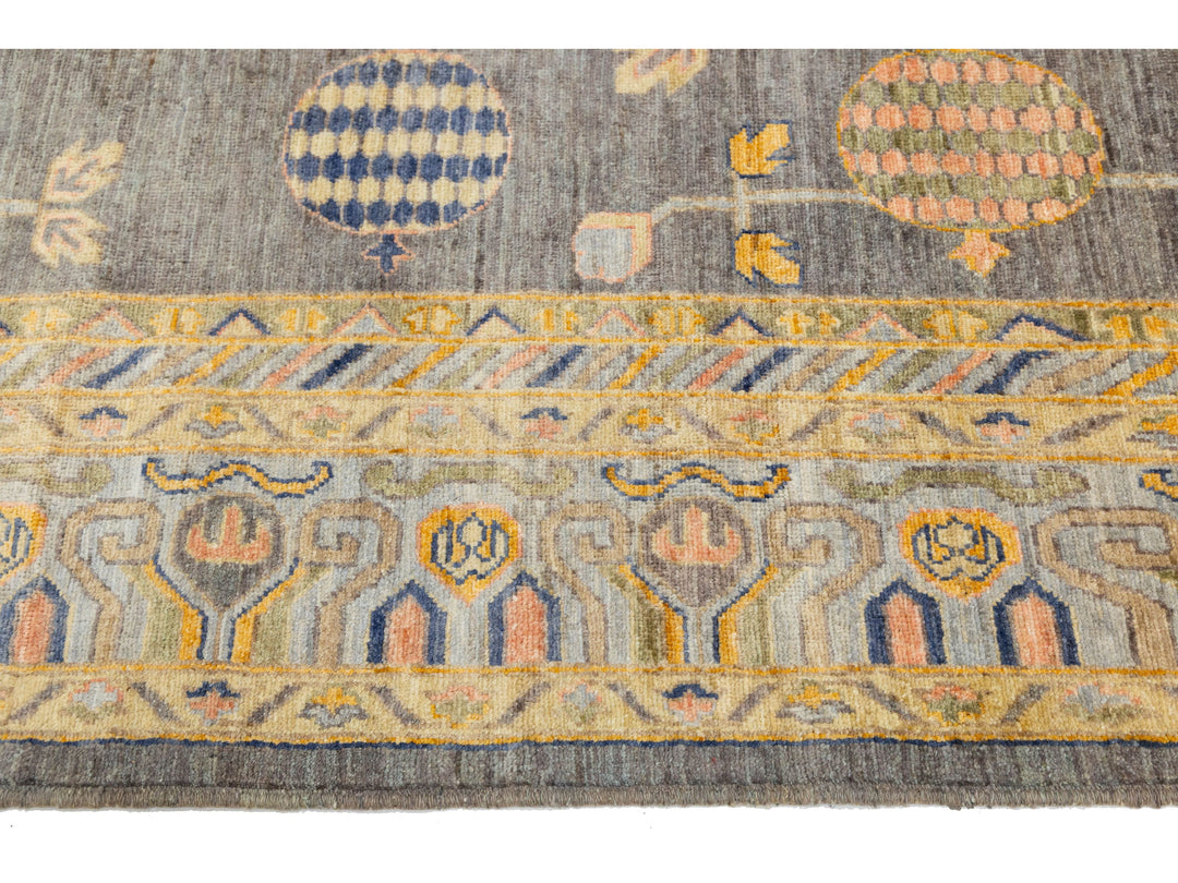 Modern Khotan Wool Rug 9 X 12