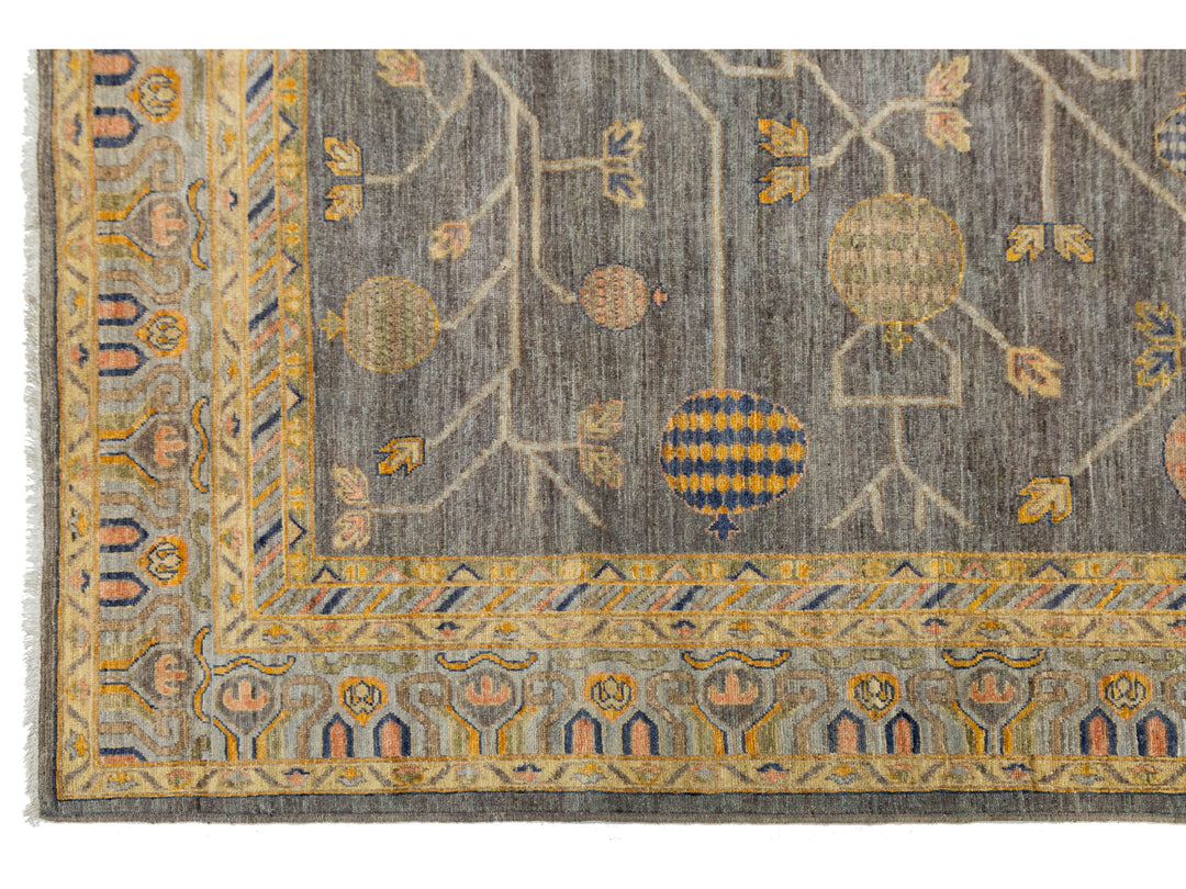 Modern Khotan Wool Rug 9 X 12