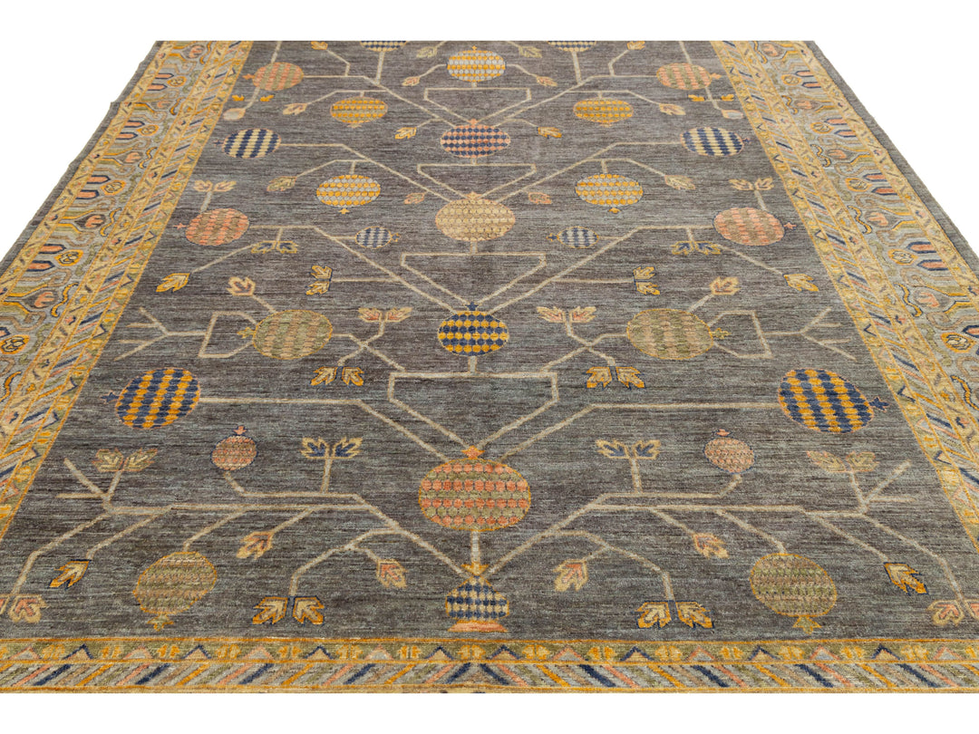 Modern Khotan Wool Rug 9 X 12