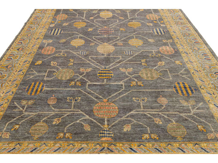 Modern Khotan Wool Rug 9 X 12