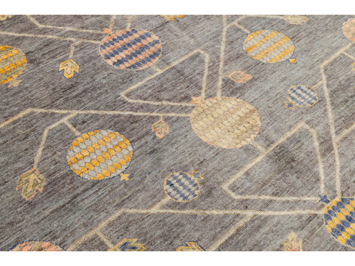 Modern Khotan Wool Rug 9 X 12