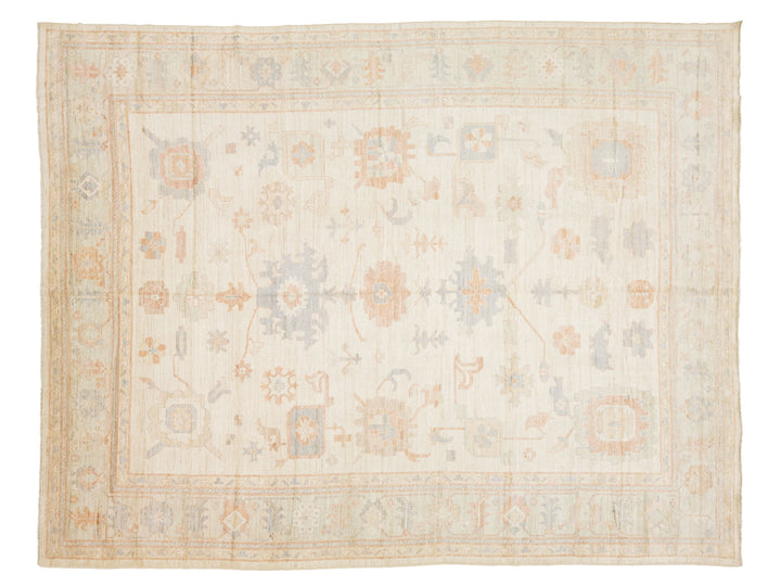Modern Oushak Wool Rug 12 X 15