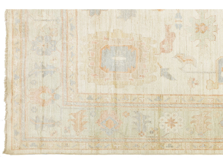 Modern Oushak Wool Rug 12 X 15