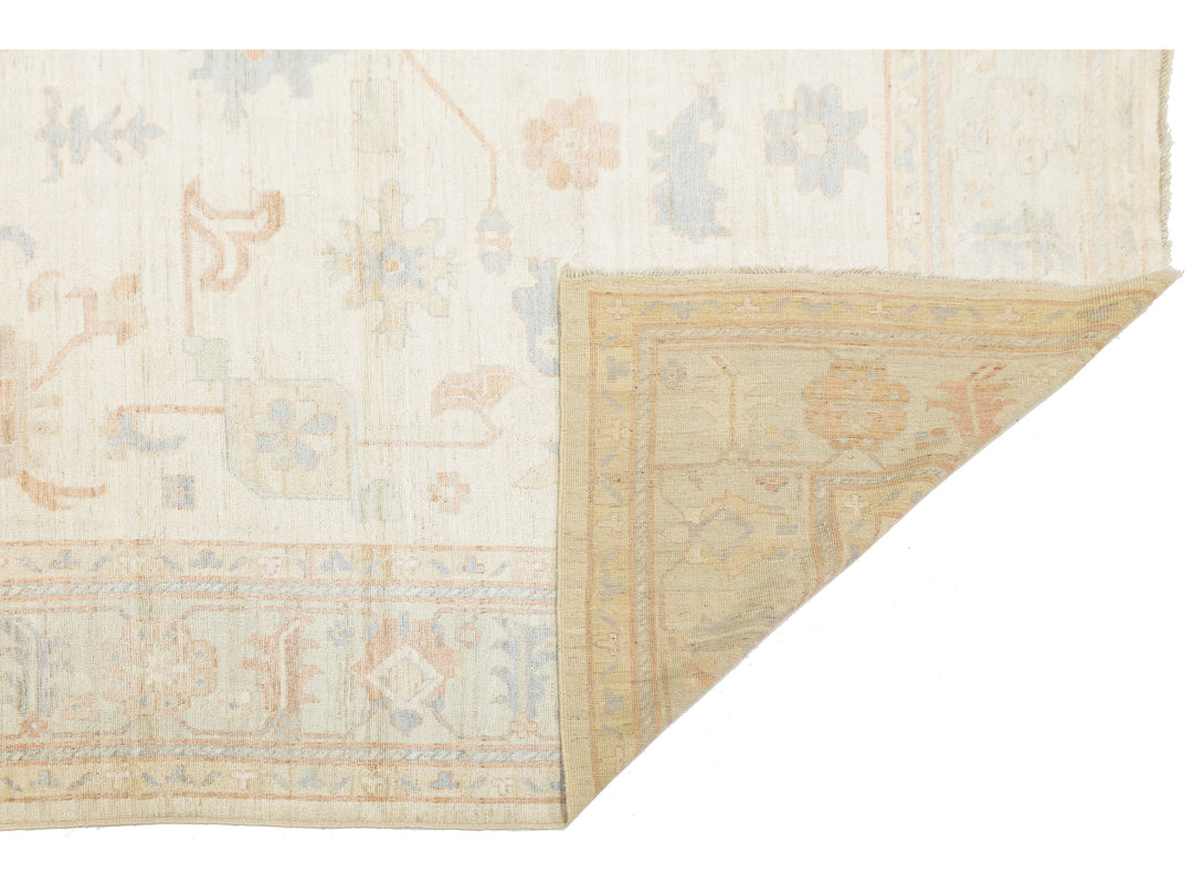 Modern Oushak Wool Rug 12 X 15