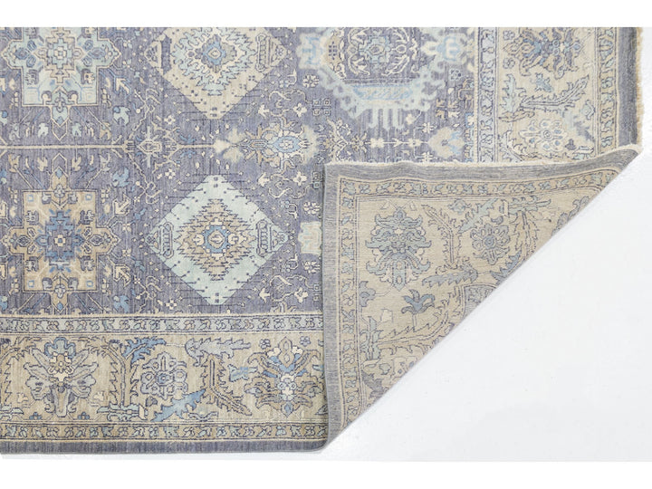 Modern Tabriz Wool and Silk Rug 9 X 12