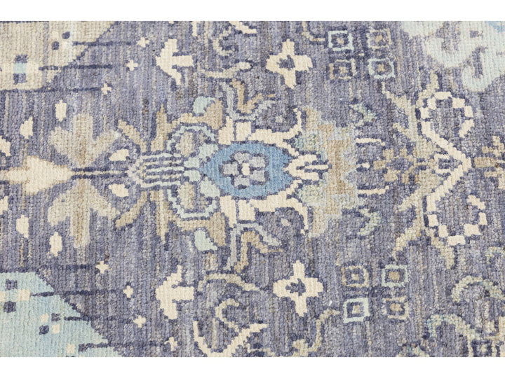 Modern Tabriz Wool and Silk Rug 9 X 12
