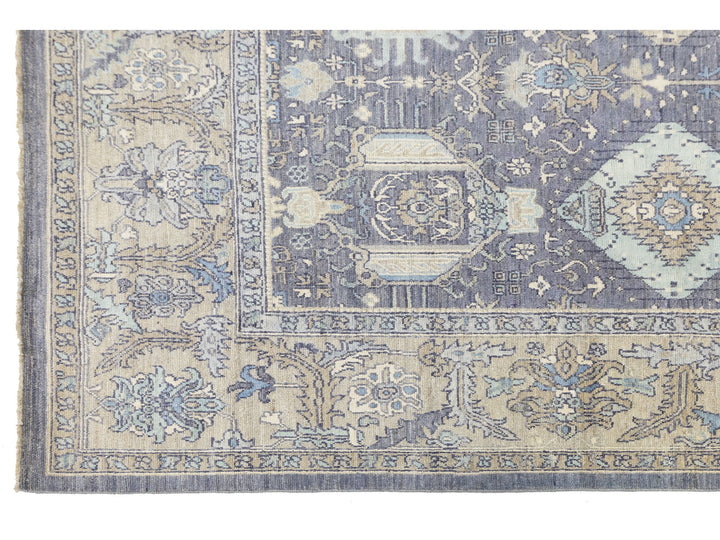 Modern Tabriz Wool and Silk Rug 9 X 12