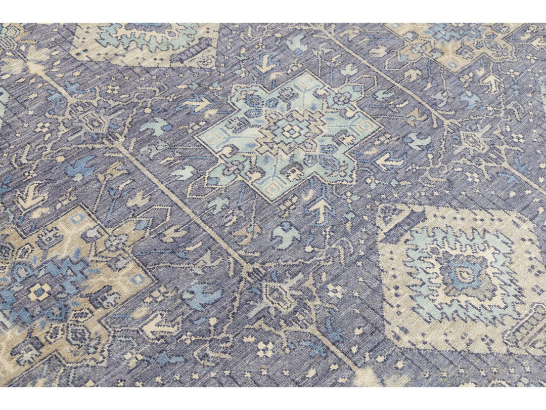 Modern Tabriz Wool and Silk Rug 9 X 12