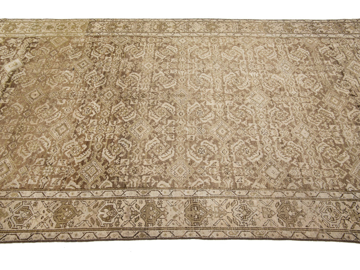 Antique Malayer Wool Wide Runner 5 X 10