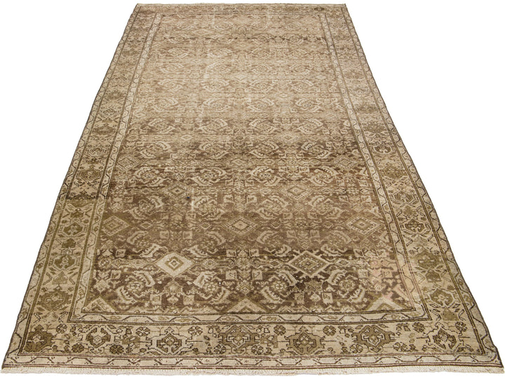 Antique Malayer Wool Wide Runner 5 X 10