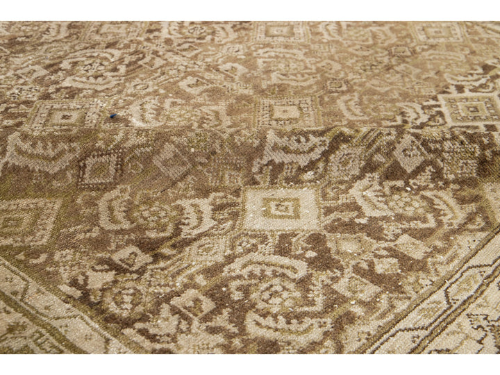 Antique Malayer Wool Wide Runner 5 X 10
