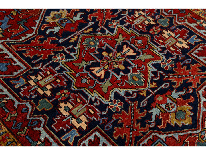 Antique Heriz Wool Rug 7 X 10