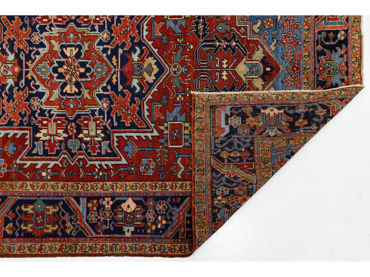Antique Heriz Wool Rug 7 X 10