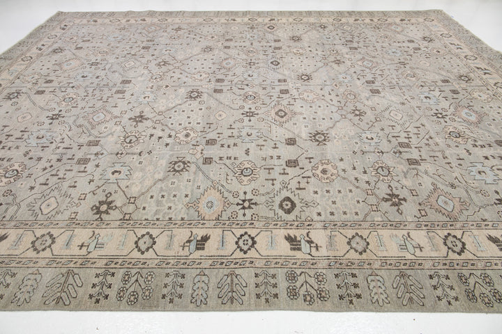 Modern Khotan Wool Rug 12 X 15