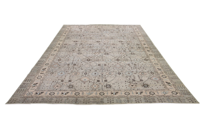 Modern Khotan Wool Rug 12 X 15