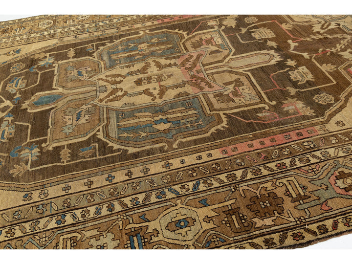 Antique Persian Serapi Wool Rug 9 X 14