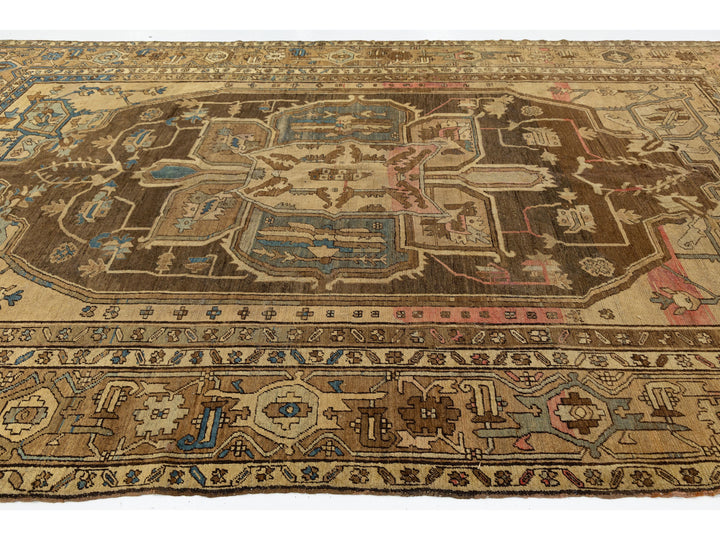 Antique Persian Serapi Wool Rug 9 X 14