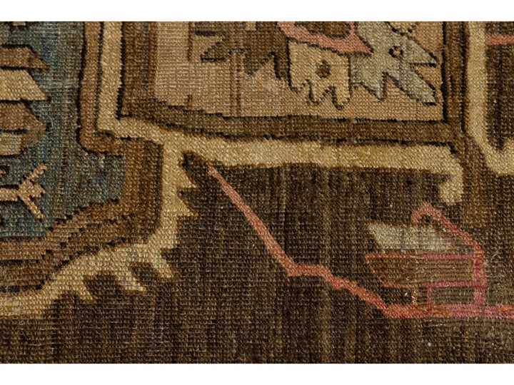 Antique Persian Serapi Wool Rug 9 X 14