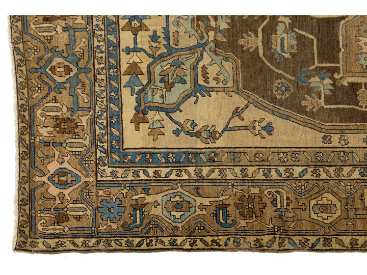 Antique Persian Serapi Wool Rug 9 X 14