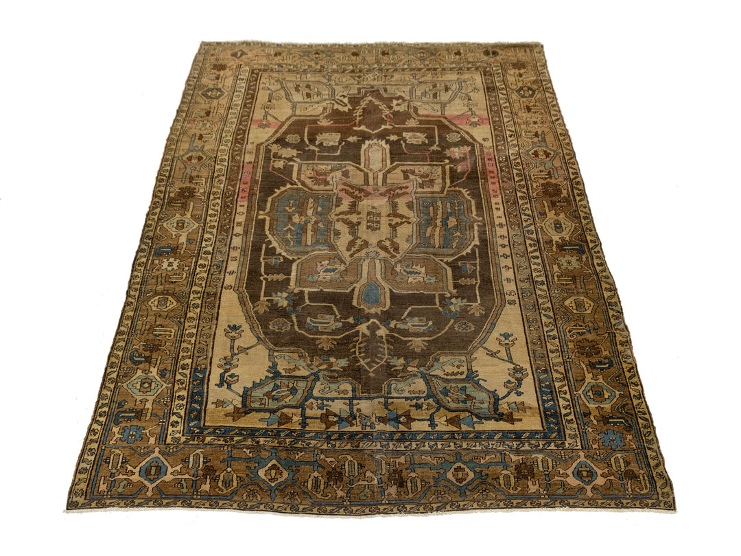 Antique Persian Serapi Wool Rug 9 X 14